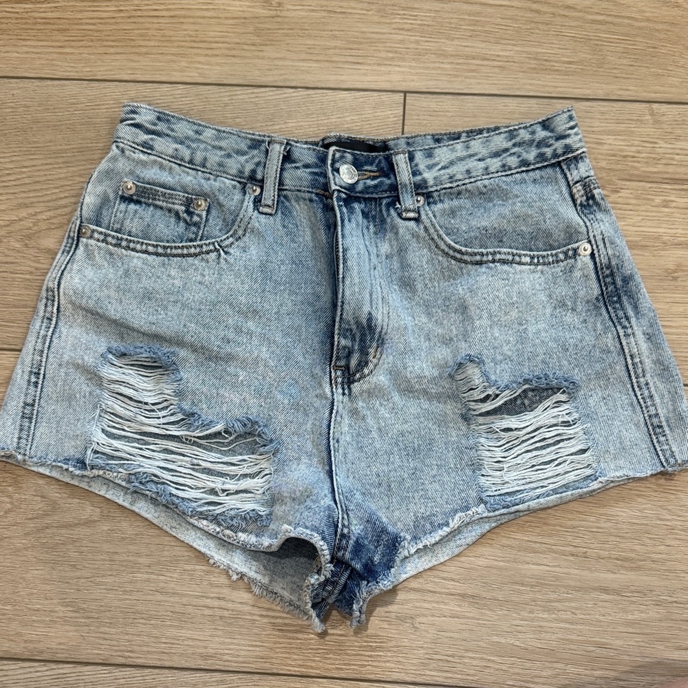 White Fox Denim Shorts